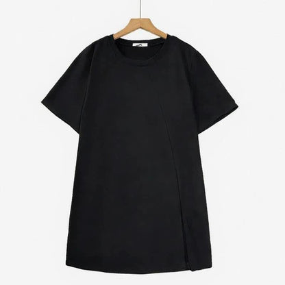 Lässige Blusen mit asymmetrischem Seitenschlitz - Schwarz - 6XL - image 1