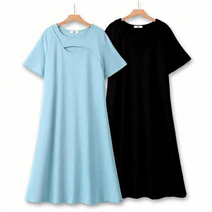 Lässiges Midikleid mit Schlüssellochausschnitt - image 0
