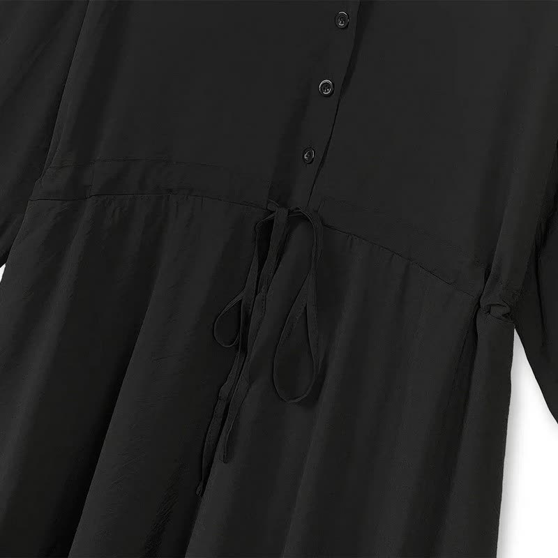 Lässiges Midikleid mit Kordelzug - image 3