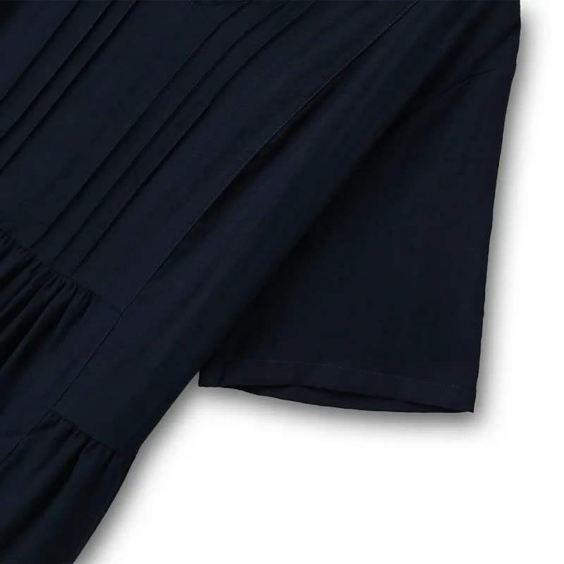 Faltenkleid mit V-Ausschnitt - image 1