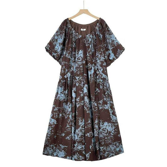 Boho-Maxikleid mit Print und fließendem Muster - Mehrfarbig - 6XL - image 0