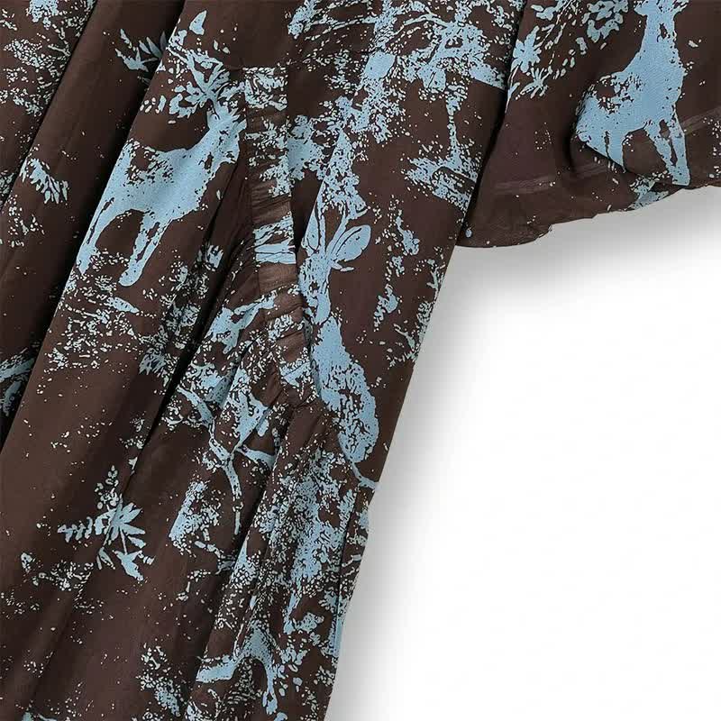 Boho-Maxikleid mit Print und fließendem Muster - image 2