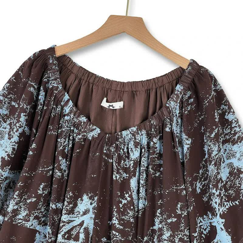 Boho-Maxikleid mit Print und fließendem Muster - image 4