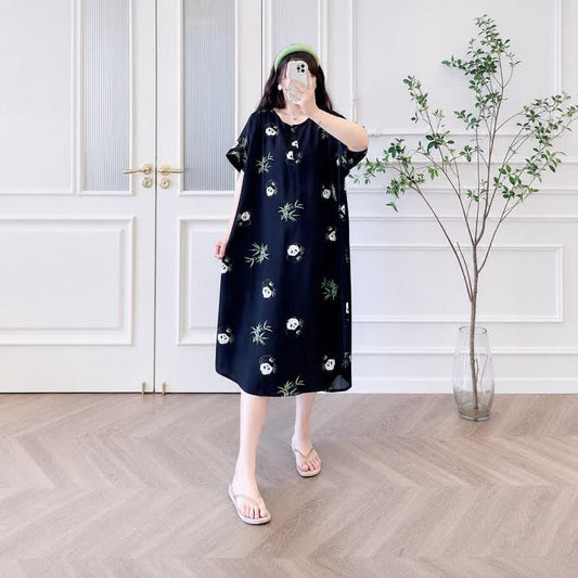 Weiches Panda Lounge Midi-Kleid - image 2
