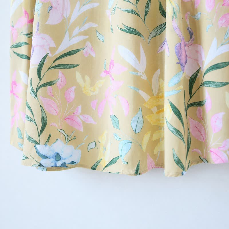 Pastellfarbenes Maxikleid aus Viskose mit Blumenmuster - image 4