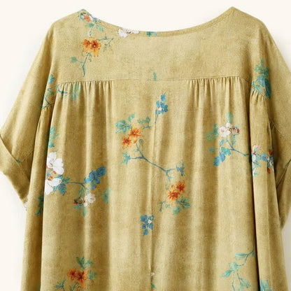 Vintage Midikleid mit Blumenmuster und Knopfleiste - image 4