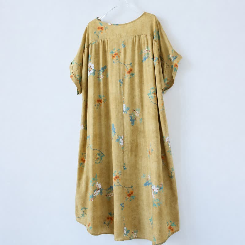 Vintage Midikleid mit Blumenmuster und Knopfleiste - image 8