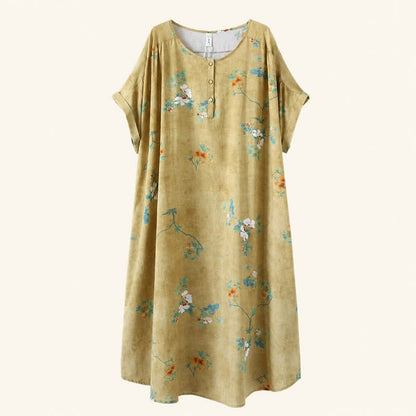 Vintage Midikleid mit Blumenmuster und Knopfleiste - image 6