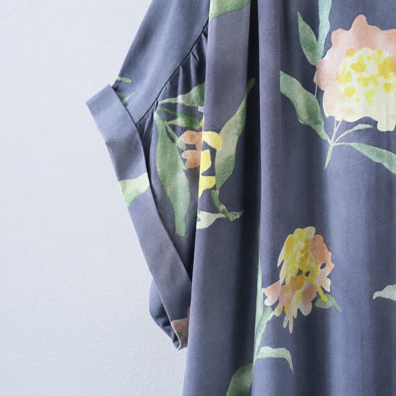 Lässiges Lounge-Midikleid mit Blumenmuster - image 4