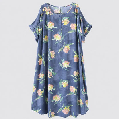 Lässiges Lounge-Midikleid mit Blumenmuster - image 5