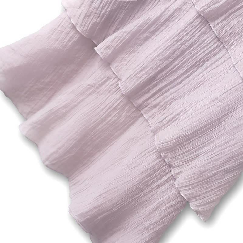 Crinkle-Stufenkleid mit Quasten und Bindebändern, Midi-Länge. - image 3
