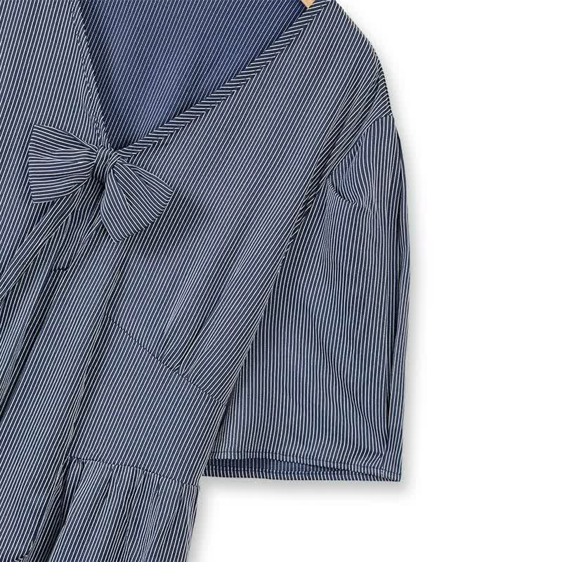 Lässiges Midikleid mit Fliege - image 4