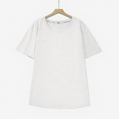 Basic-Top aus Baumwoll-Stretch mit Rundhalsausschnitt - Weiß - 6XL - image 2