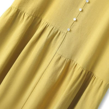 Lässiges Midikleid mit Perlenknöpfen - image 2