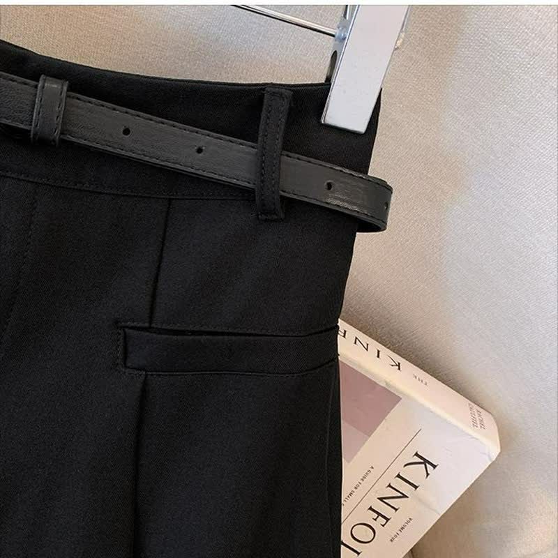 Eleganter, plissierter Midirock mit Gürtel - image 4