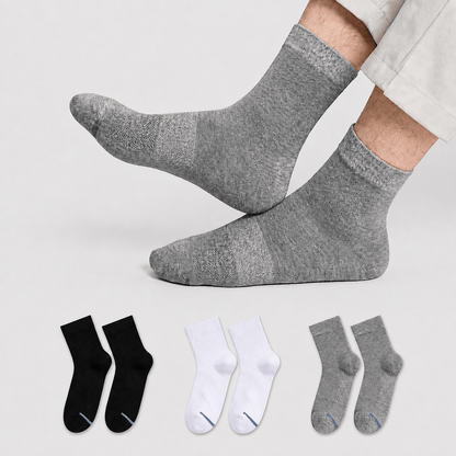 Einfarbige, atmungsaktive Knöchelsocken (3 Paar) - Mehrfarbig - EU45-50 (US11-15) - image 0