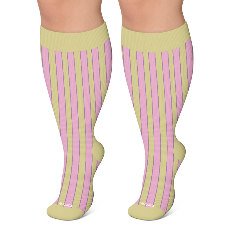 Pinke Kompressionsstrümpfe in Übergröße - Rosa - 4XL - image 4