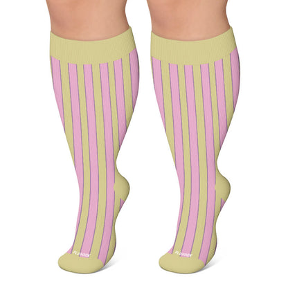 Pinke Kompressionsstrümpfe in Übergröße - Rosa - 4XL - image 4
