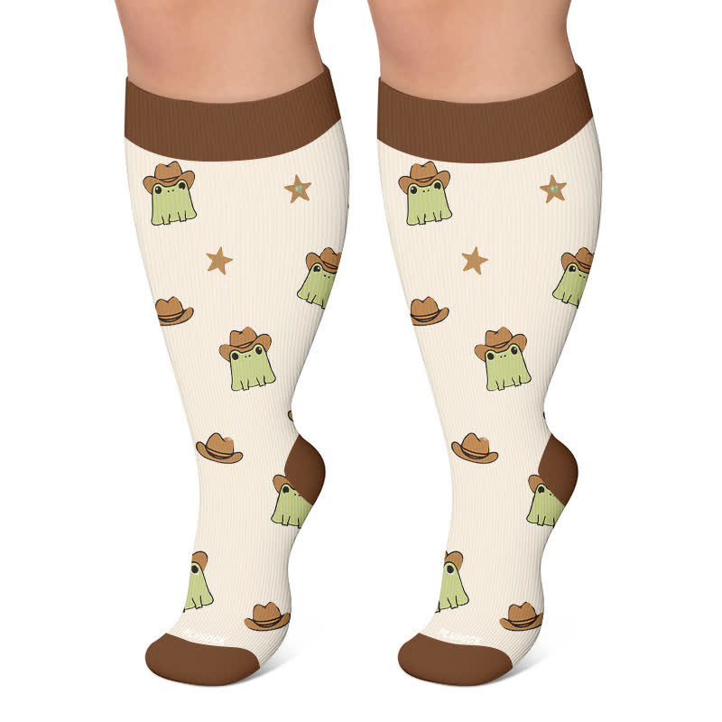 Kompressionsstrümpfe von Frog Garden in Übergröße - Beige - 4XL - image 4