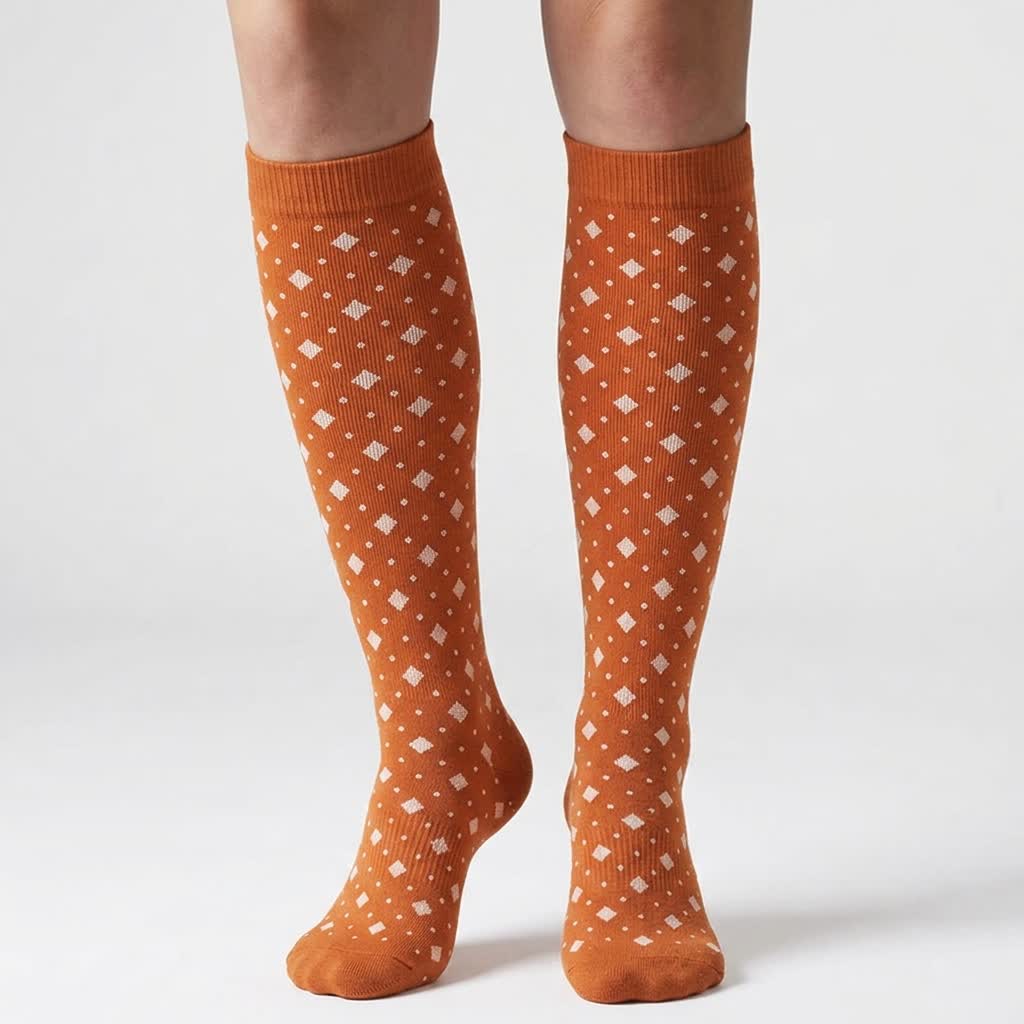 Schwarze Herz-Kompressionsstrümpfe (6 Paar) - Orange - S/M - image 5