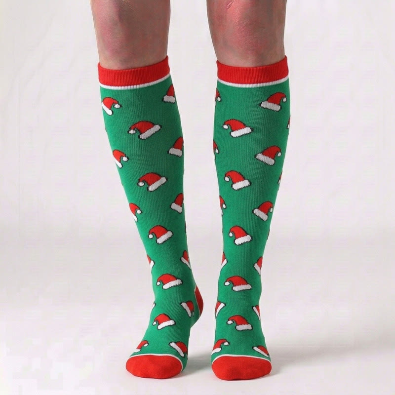 Kniehohe Kompressionsstrümpfe mit Weihnachtsmotiv (6 Paar) - image 3