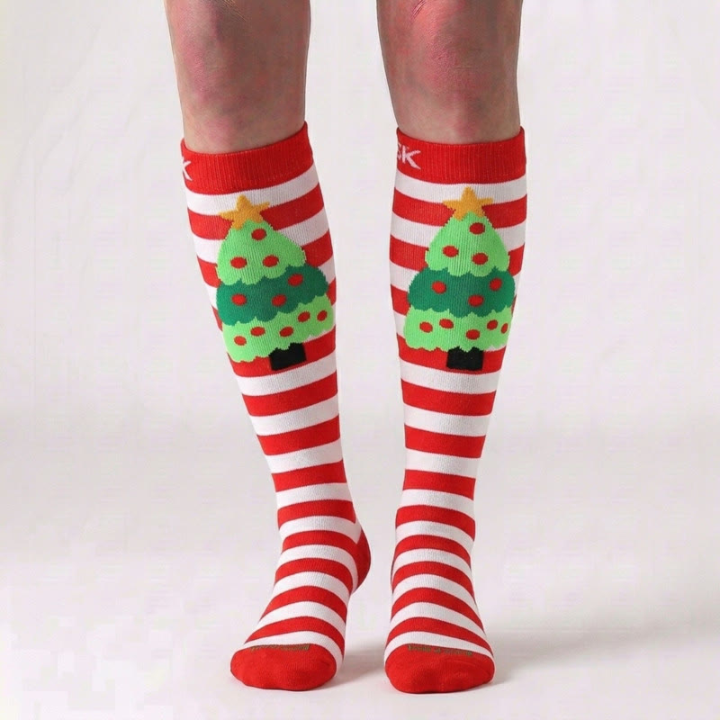 Kniehohe Kompressionsstrümpfe mit Weihnachtsmotiv (6 Paar) - image 5