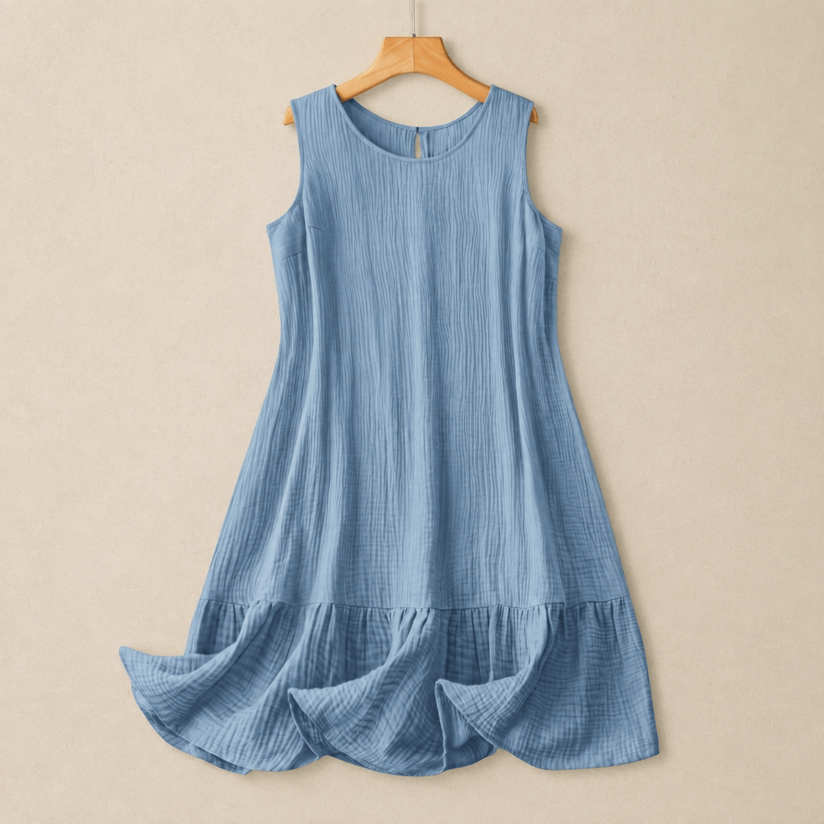 Ärmelloses A-Linien-Midikleid - Blau - 4XL - image 0