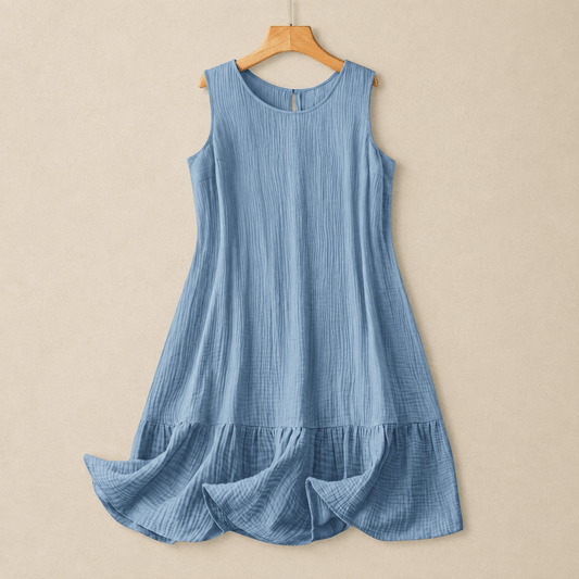 Ärmelloses A-Linien-Midikleid - Blau - 4XL - image 0