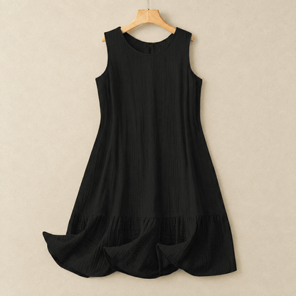 Ärmelloses A-Linien-Midikleid - Schwarz - 4XL - image 1