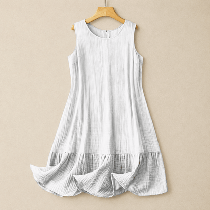 Ärmelloses A-Linien-Midikleid - Weiß - 4XL - image 2