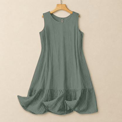 Ärmelloses A-Linien-Midikleid - Grün - 4XL - image 4