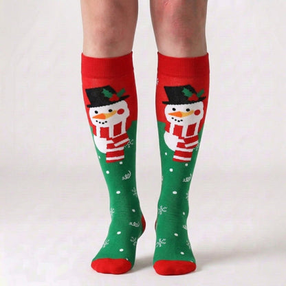 Kompressionsstrümpfe mit süßem Weihnachtsmuster (6 Paar) - image 1