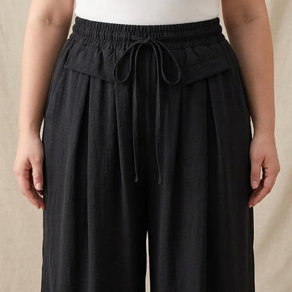 Bequeme, dehnbare Freizeithose mit weitem Bein - image 12