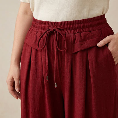 Bequeme, dehnbare Freizeithose mit weitem Bein - image 9