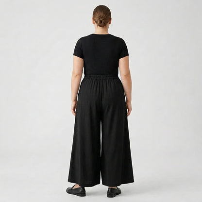 Bequeme, dehnbare Freizeithose mit weitem Bein - image 11