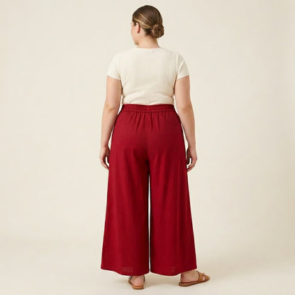 Bequeme, dehnbare Freizeithose mit weitem Bein - image 8