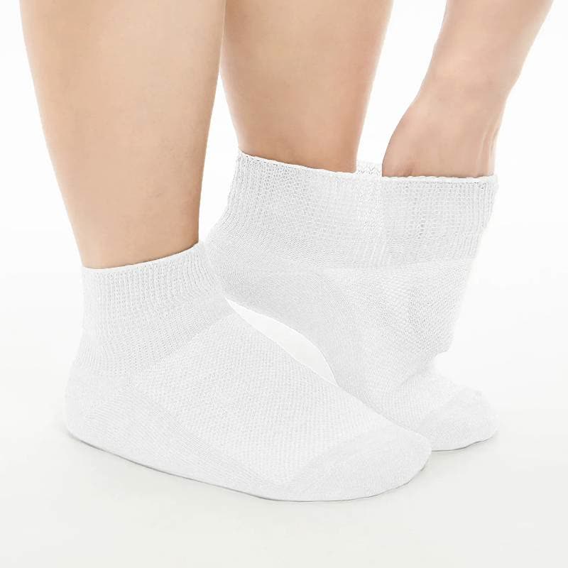 Atmungsaktive, gepolsterte Knöchelsocken (5 Paar) - Weiß - EU40-44(7-10) - image 1