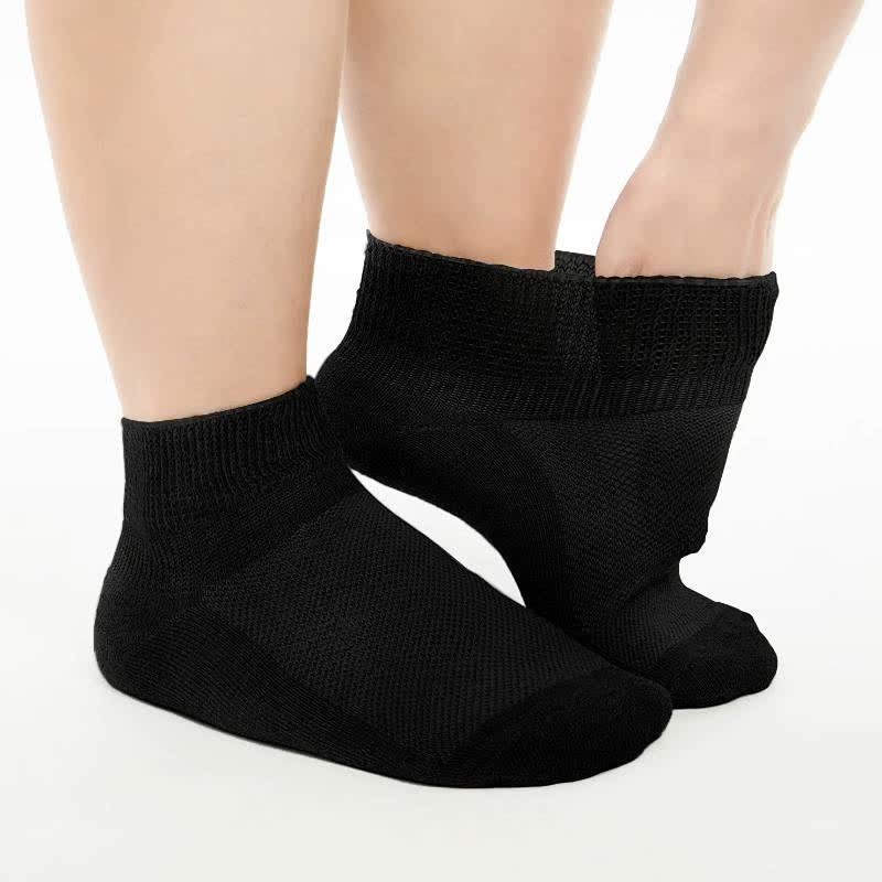 Atmungsaktive, gepolsterte Knöchelsocken (5 Paar) - Schwarz - EU40-44(7-10) - image 2