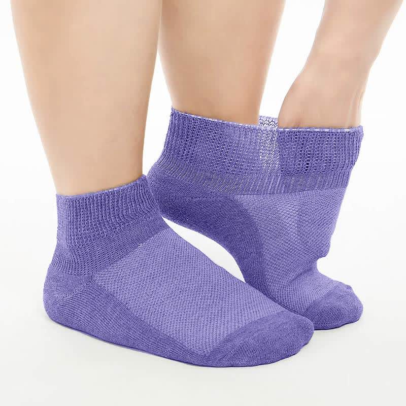 Atmungsaktive, gepolsterte Knöchelsocken (5 Paar) - Lila - EU40-44(7-10) - image 9