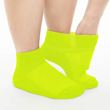Atmungsaktive, gepolsterte Knöchelsocken (5 Paar) - Fluoreszierendes Grün - EU40-44(7-10) - image 7