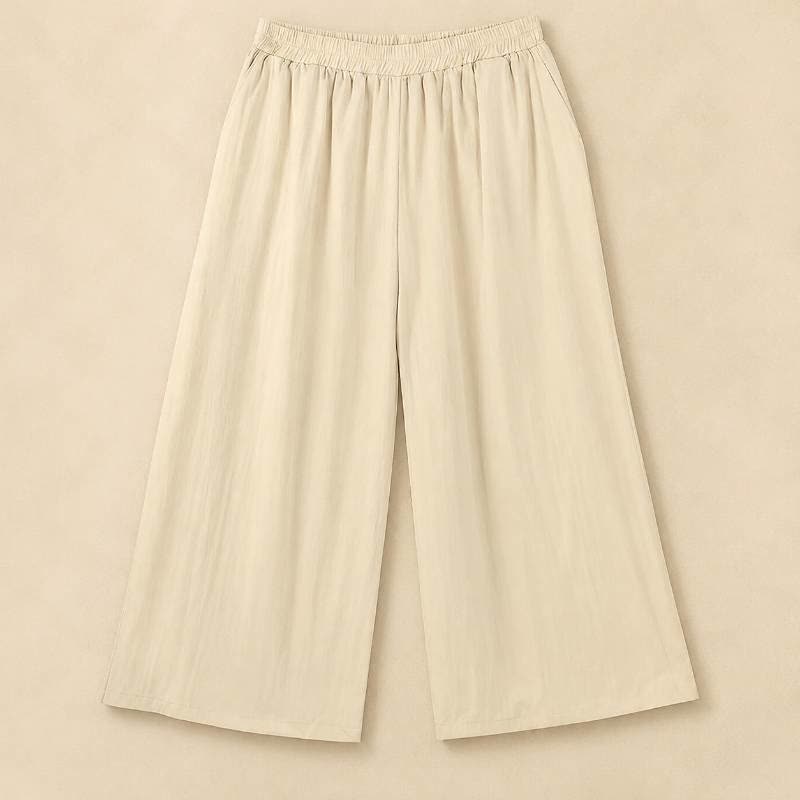 Plus Size Luftige, weite Schlupfhose - Beige - 6XL - image 0