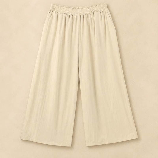 Plus Size Luftige, weite Schlupfhose - Beige - 6XL - image 0