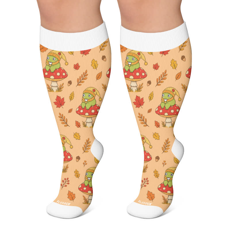 Saisonale Kompressionsstrümpfe von Frog Garden in Übergröße - Orange - 4XL - image 5