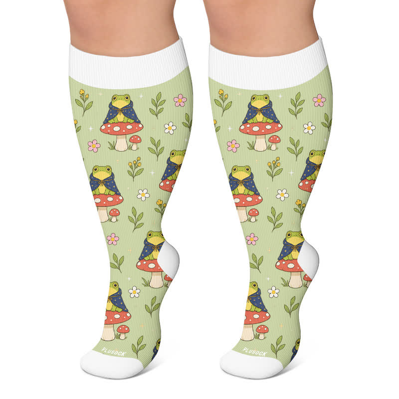 Saisonale Kompressionsstrümpfe von Frog Garden in Übergröße - Grün - 4XL - image 4