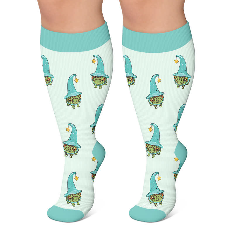 Kompressionsstrümpfe von Frog Wizard in Übergröße - Blau - 4XL - image 4