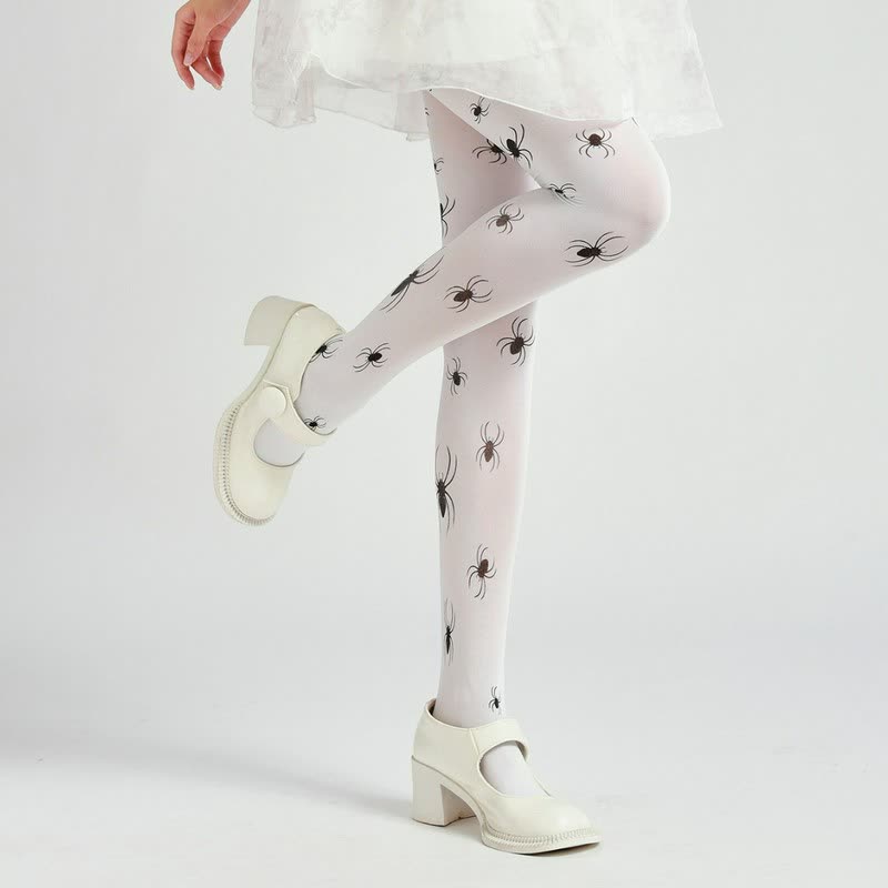 Halloween-Strumpfhose mit Spinnenmuster - image 1