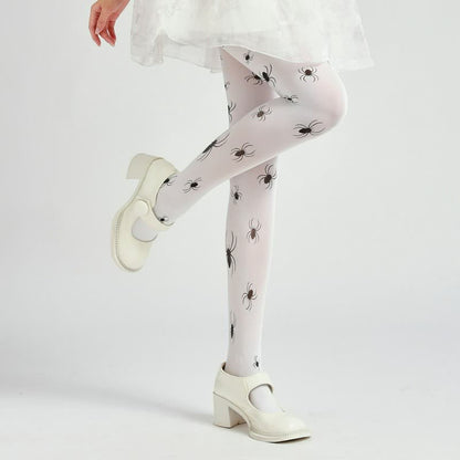 Halloween-Strumpfhose mit Spinnenmuster - image 1
