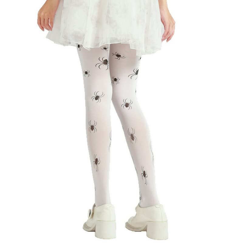 Halloween-Strumpfhose mit Spinnenmuster - Weiß - Einheitsgröße - image 2