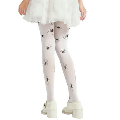 Halloween-Strumpfhose mit Spinnenmuster - Weiß - Einheitsgröße - image 2