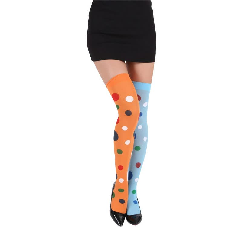 Halloween-Streifenstrümpfe mit Herzchenmuster (2 Paar) - Orange - Einheitsgröße - image 0